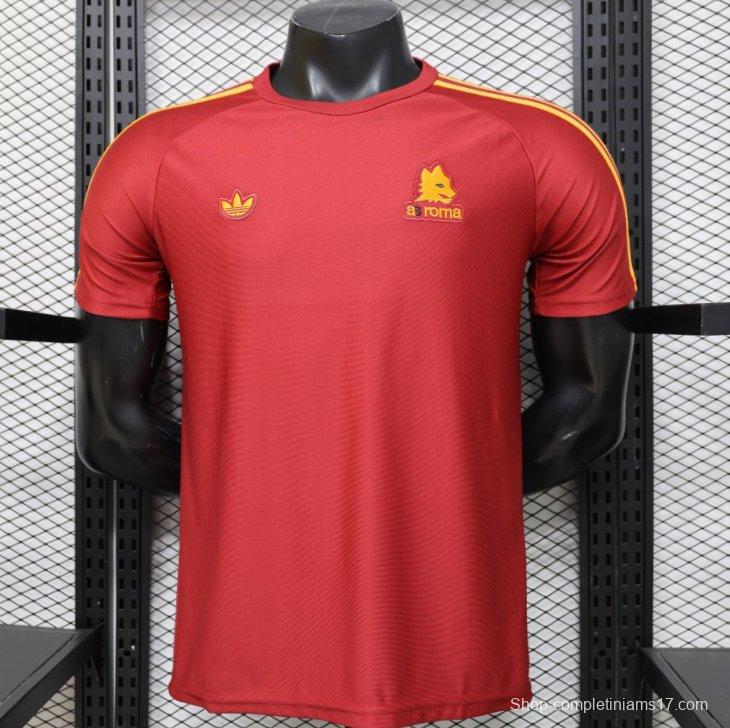 Player Version 2026 AS Roma x Adidas Originals Retro Deep Red Home Jersey