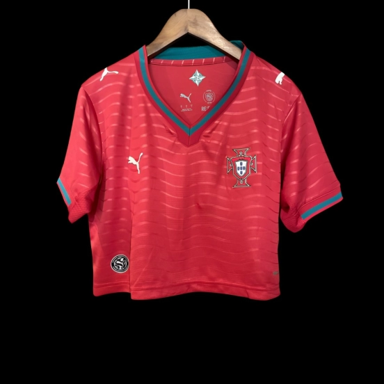2026 Portugal Home Women Cropped Jersey