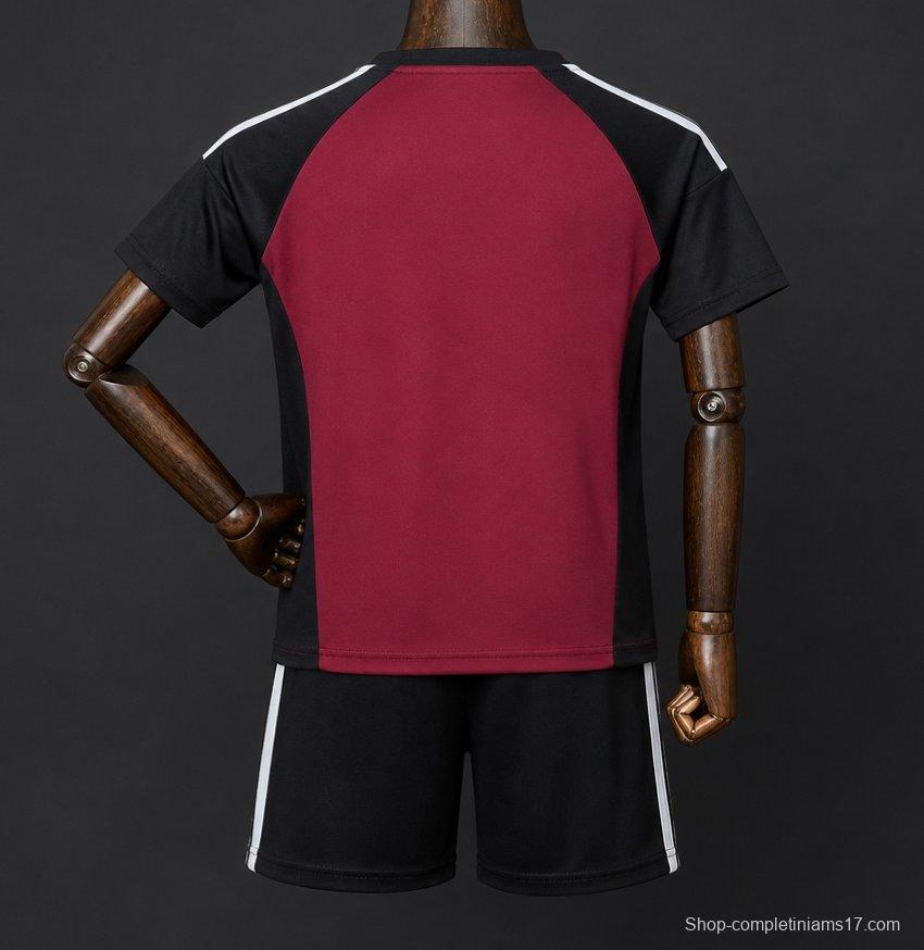 2026 Kids Spain Wine/Black Goalkeeper Jersey