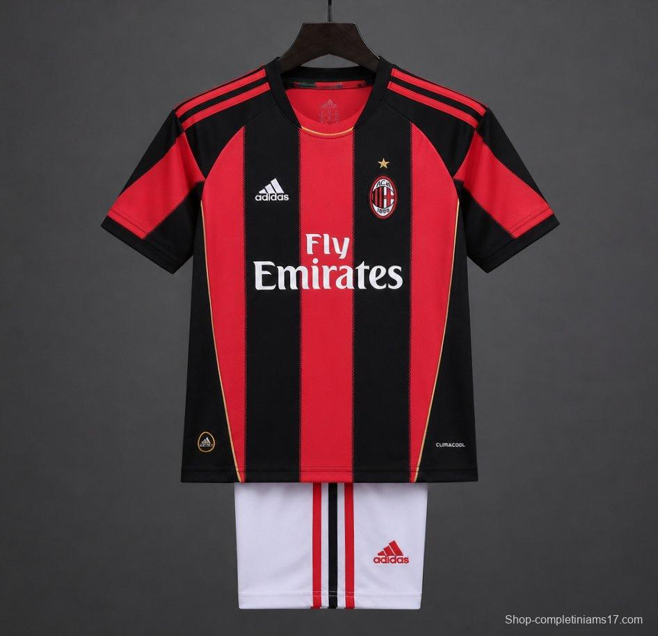Retro Kids 11/12  AC Milan Home Jersey
