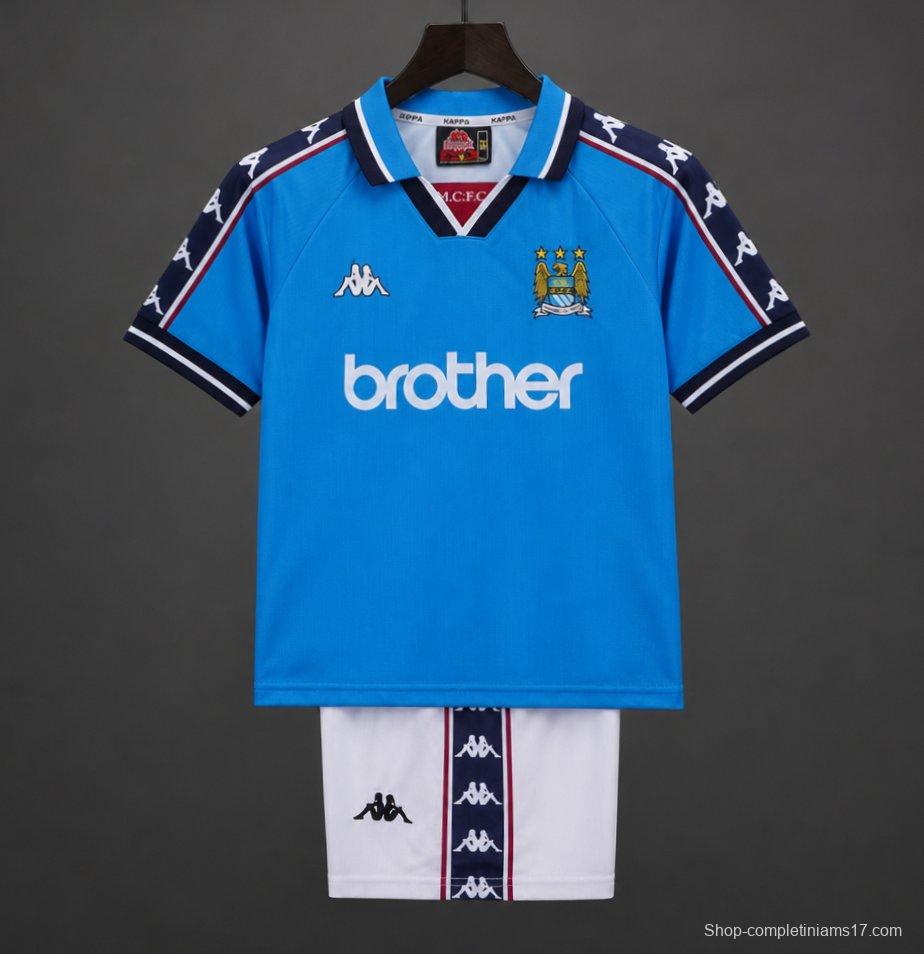 Retro Kids 97/98  Manchester City Home Jersey