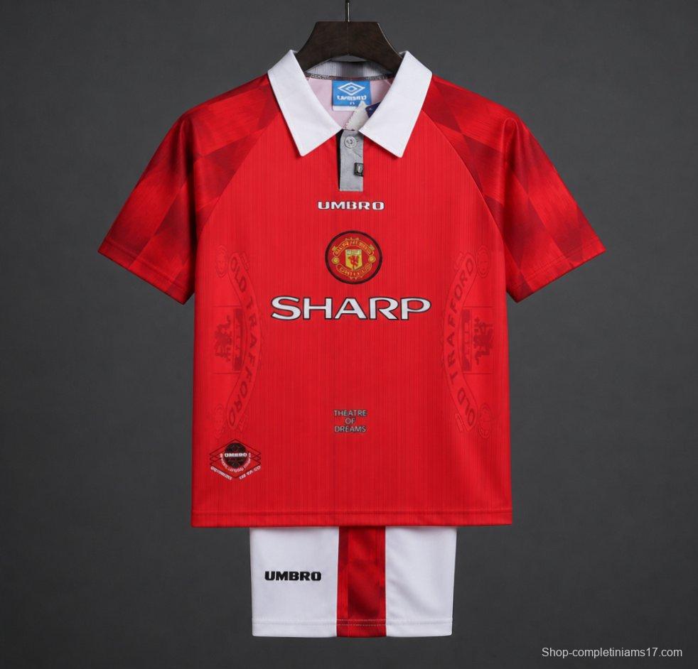 Retro Kids  96/97 Manchester United Home Jersey