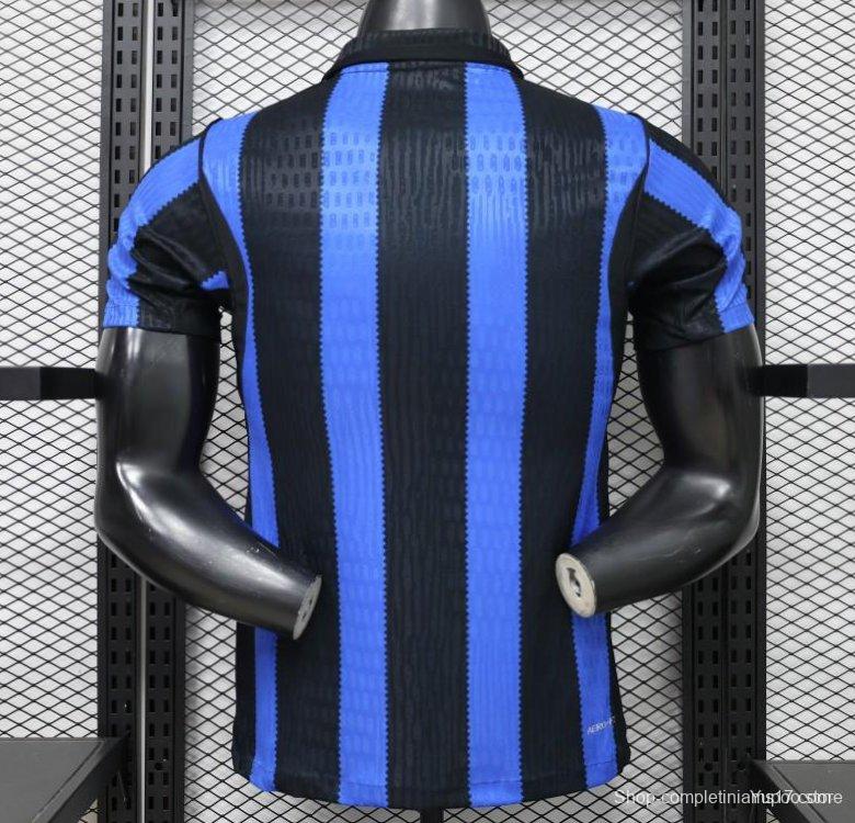 Player Version 26/27 Inter Milan Home Black & Blue  Stripe Jersey