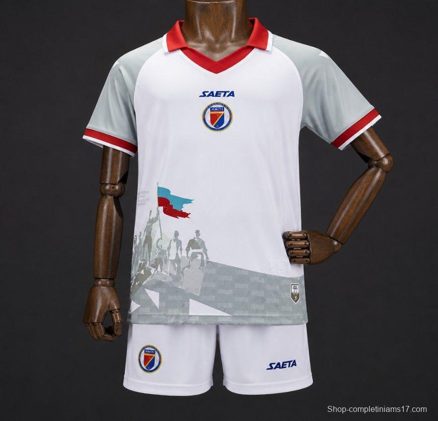 2026 Kids Haiti World Cup Third White Jersey