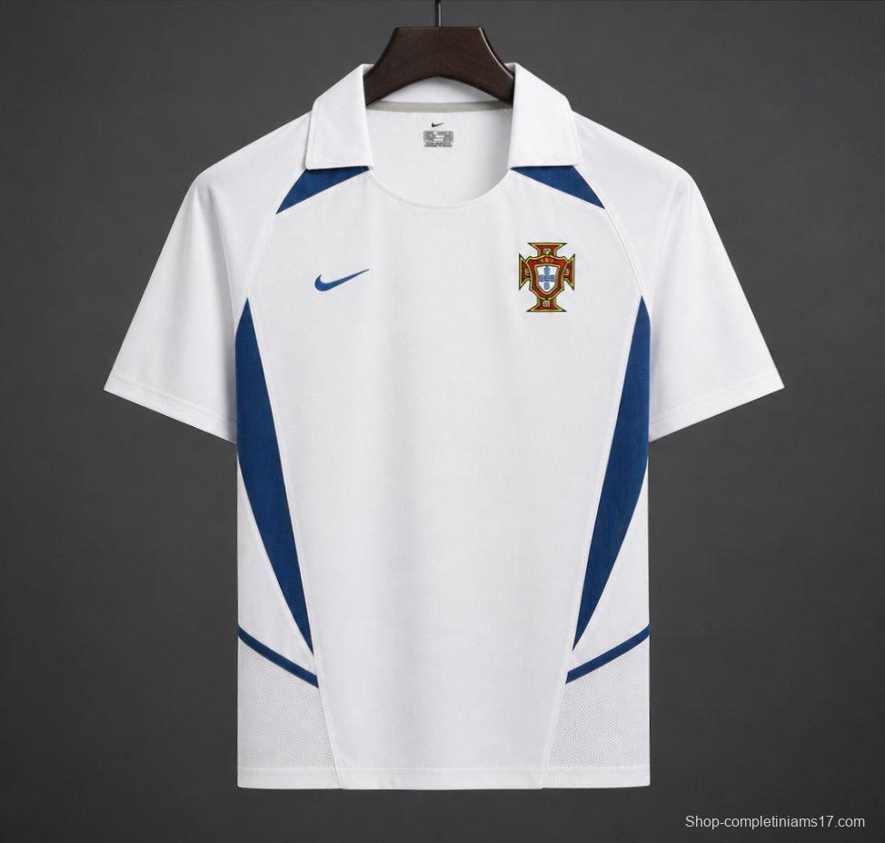 Retro 2002 Portugal Away White Jersey