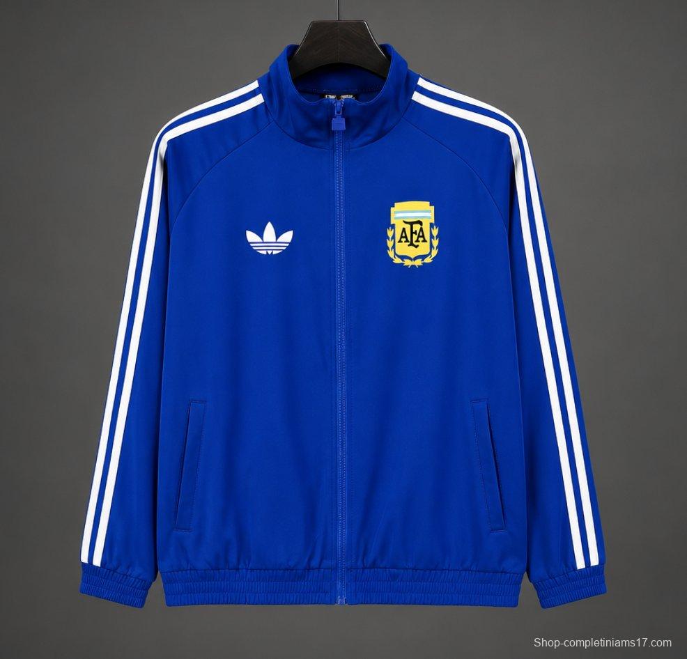 2026 Argentina BLue Full Zipper Windbreaker