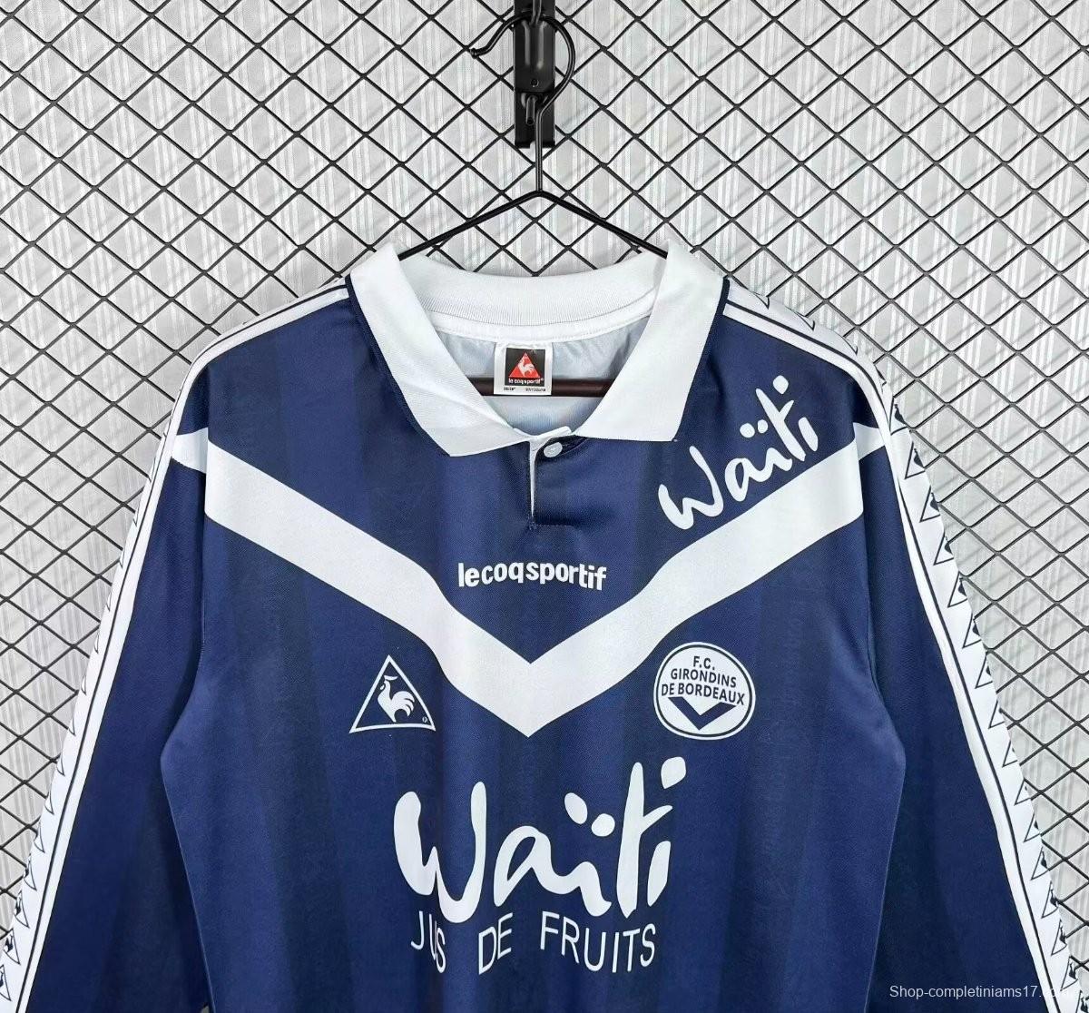 Retro 96/97 Girondins de Bordeaux Home Long Sleeve Jersey
