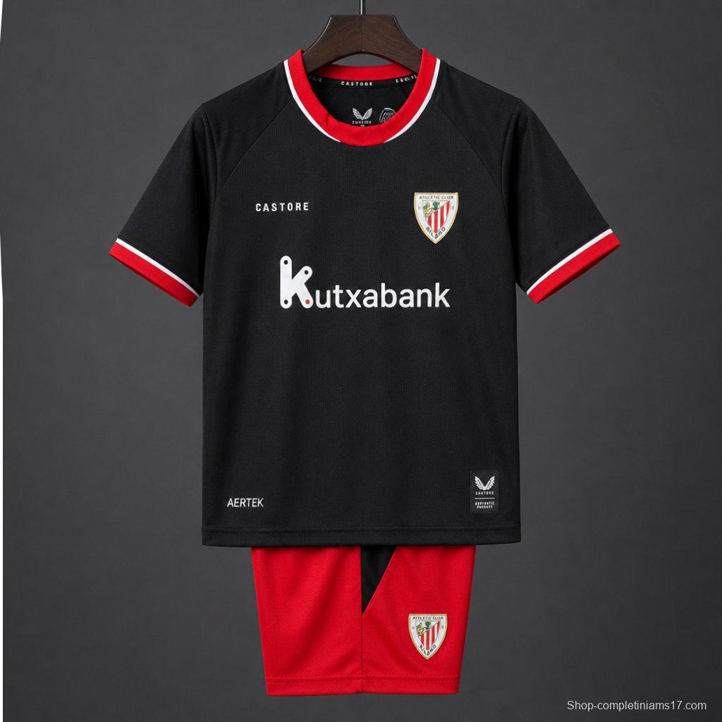 26/27 Kids Athletic Bilbao Away Black Jersey