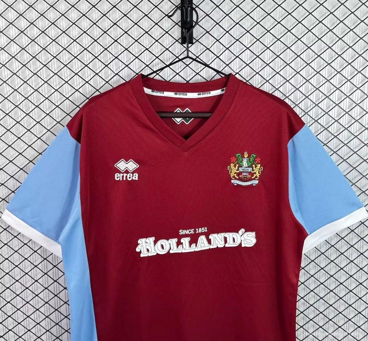 Retro 08/09 Burnley Home Claret Blue Jersey