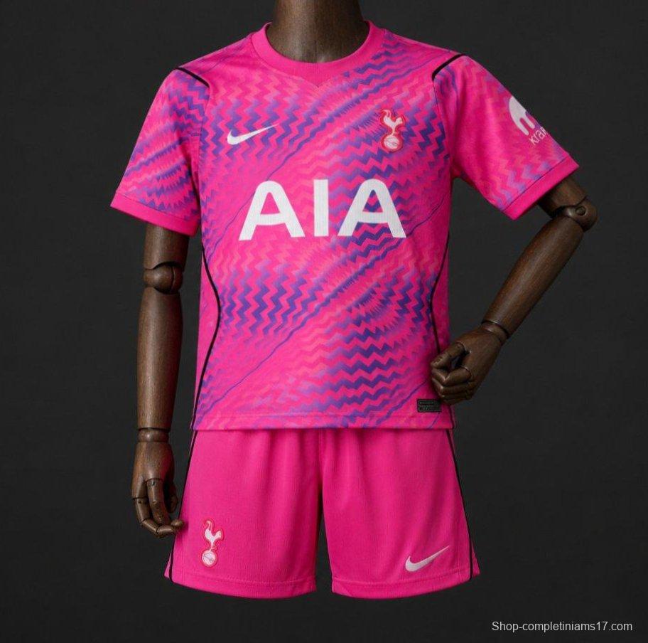 26/27 Kids Tottenham Hotspur Pink Goalkeeper Jersey