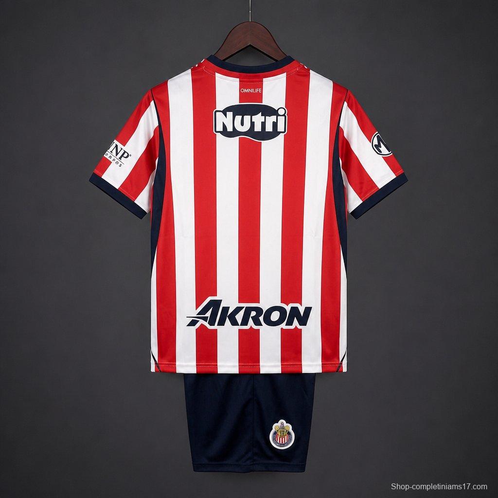 26/27 Kids Chivas Guadalajara Home  Jersey