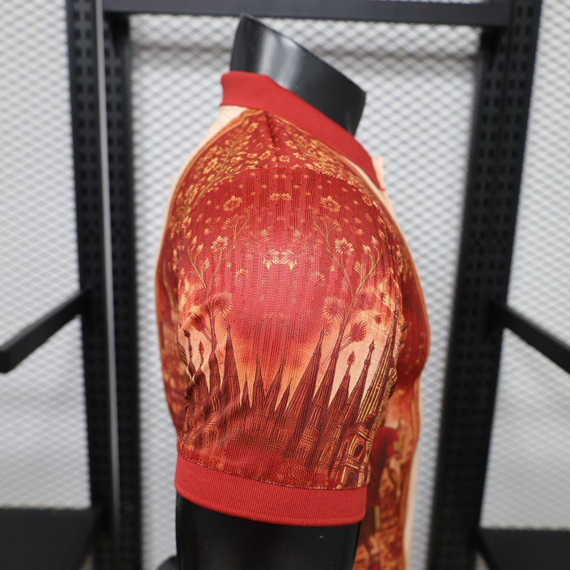 Player Version 2026 Spain National Team Away Heritage Pattern Jersey