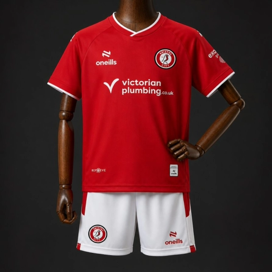 26/27 Kids Bristol City Home  Red Kits Jersey