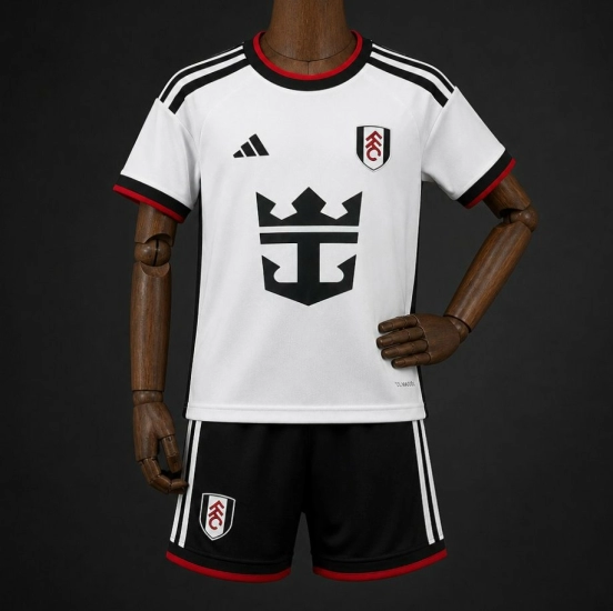 26/27 Kids  Fulham Home White Kit Jersey