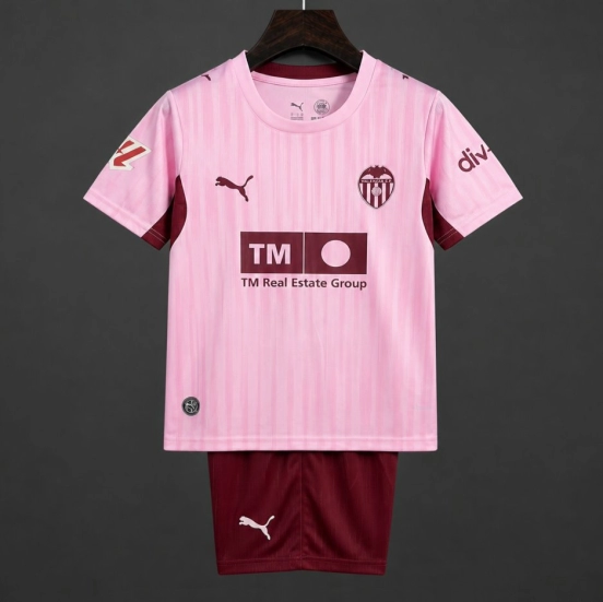 26/27 Kids Valencia CF Third  Pink Kits Jersey
