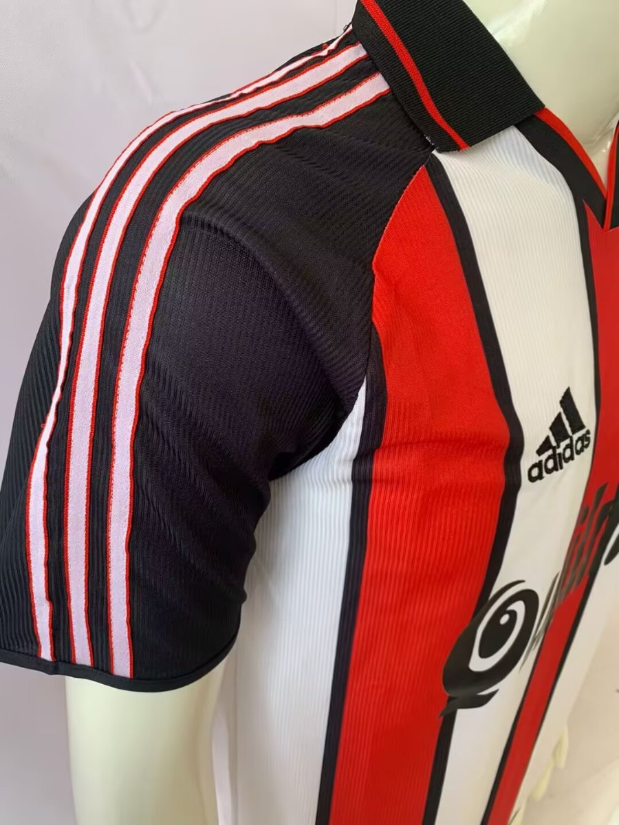 Retro 00/01 River Plate Away Red/White Stripes Jersey