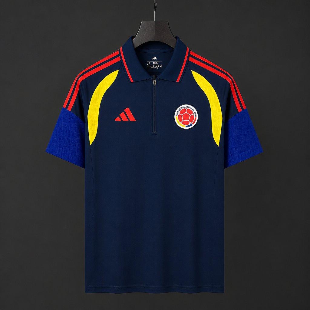 2026 Colombia Navy Blue Training Polo Jersey
