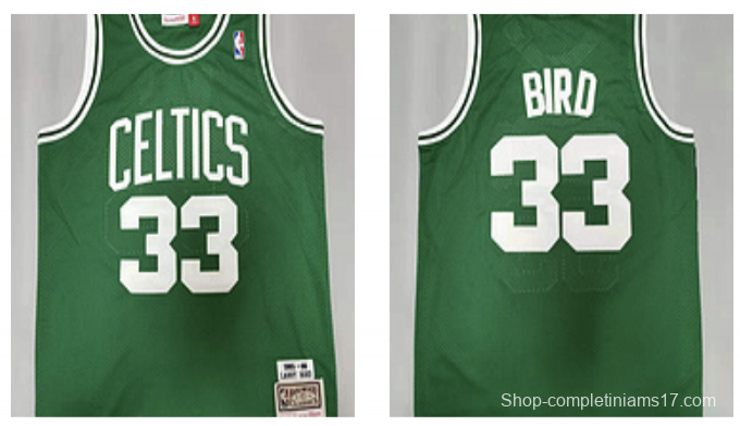 Retro NBA Celtics Jersey M&N Bird #33